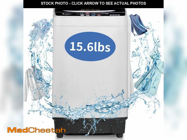 Lot 74-14217845 - Ktaxon Full Automatic Washing Machine, 15.6Lbs Top Load Portable Washer with Drain Pump, 10 Wash Pro...