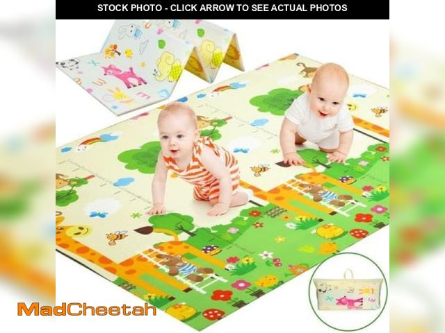 Lot 74-12401531 - JoyStone Baby Play Mat  78  X 70  Extra Large Reversible Foam Play Mat  Non-Toxic Foldable Animal Pr...