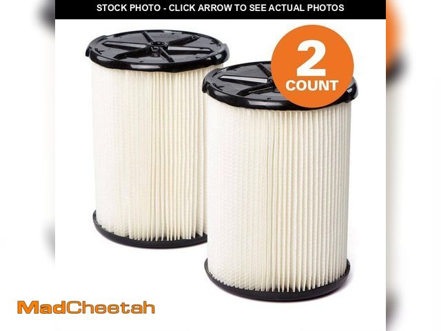 Lot 74-14439021 - RIDGID Genuine General Debris Pleated Shop Vacuum Filter Replacement for Most 5-16 Gal. RIDGID Wet D...