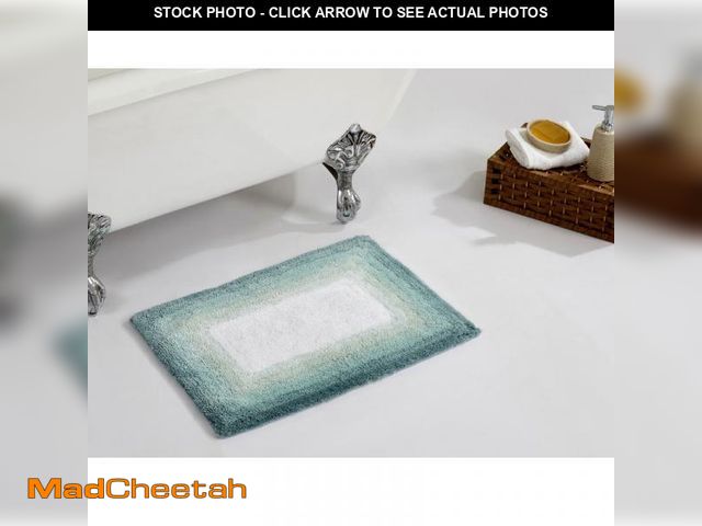 Lot 74-2455094 - Red Barrel Studio Orme Bath Rug 17" x 24" Turquoise - UNUSED