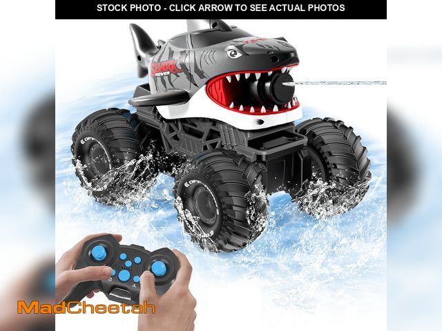 Lot 74-12679741 - Richgv Remote Control Car Amphibious RC Shark Truck with Water Squirt, Waterproof All Terrain Off-Ro...