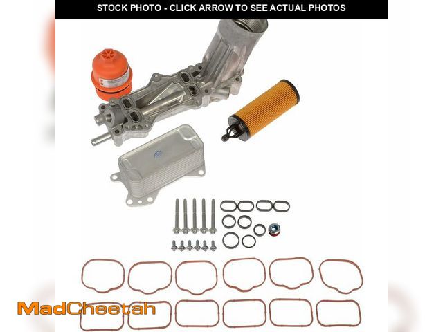 Lot 74-13696490 - Dorman 926-959 Patented Upgraded Aluminum Engine Oil Filter Housing with Oil Cooler and Filter Compa...