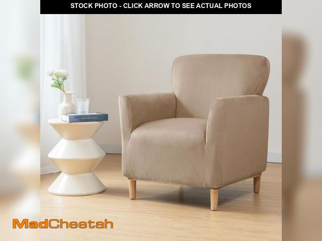 Lot 74-12439457 - MINGPINHUIUS Banquet Luxury Armchair Slipcovers: Modern Velvet 1Piece Chair Covers Super Soft Non-Sl...
