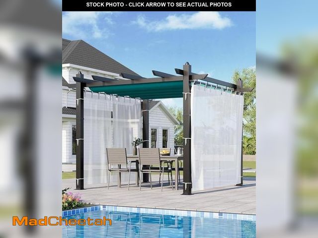 Lot 74-12241861 - HarmonyHealth 10 * 13FT Retractable Canopy Aluminum Pergola with Insect Screen - Upgraded Gray Frame...