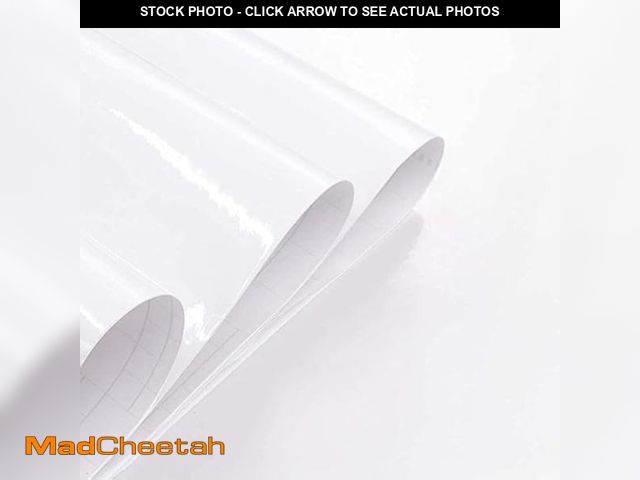Lot 74-12521742 - Abyssaly White Contact Paper Glossy Vinyl Film Removable Self-Adhesive Peel and Stick Wallpaper Deco...