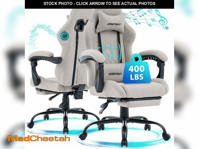 Lot 74-14325072 - JONPONY Big and Tall Gaming Chair with Bluetooth Speakers, Ergonomic Computer Chair with Footrest an...