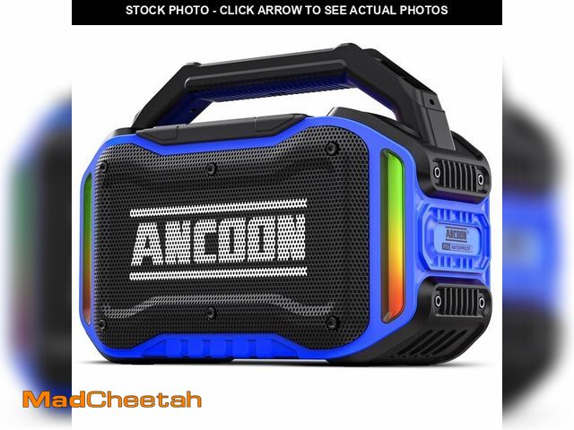 Lot 74-14472957 - ANCOON Speakers Bluetooth Wireless: 80W(Peak) Loud Speaker with Bass, 20H Playtime, IPX6 Waterproof,...