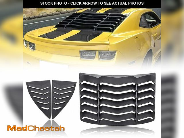 Lot 74-13214892 - Window Louvers 2010-2015 Rear+Side Set Sun Shade Windshield Cover Matte Black Compatible with Chevro...
