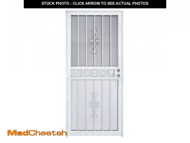 Lot 74-12299862 - Grisham 36 in. x 80 in. 401 Series White Mariposa Security Door - UNUSED