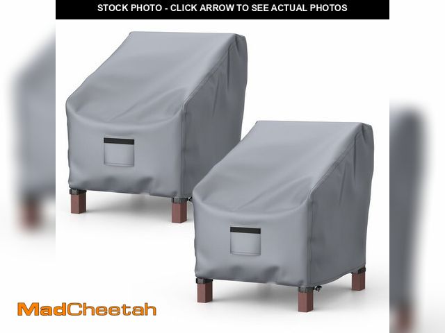 Lot 74-14207008 - BROSYDA Patio Chair Covers for Outdoor Furniture Waterproof 2 Pack, Lawn Chair Covers 600D Heavy Dut...