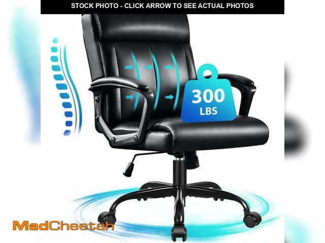 Lot 74-14371291 - JONPONY Big and Tall Office Chair 300LBS Wide Seat Ergonomic Computer Desk Chair High Back Executive...
