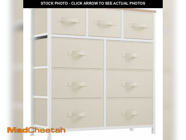 Lot 74-12828310 - YITAHOME Dresser with 9 Drawers - Fabric Storage Tower, Organizer Unit for Living Room, Hallway, Clo...