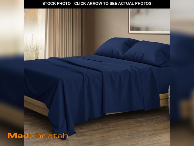 Lot 74-12314046 - THREAD SPREAD 100% Egyptian Cotton Sheets Queen Size - 1500 Thread Count 4 PC Queen Sheet Set Egypti...
