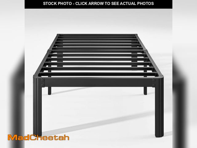 Lot 74-12488051 - ULIESC 14 Inch High Twin Bed Frame No Box Spring Needed, Heavy Duty Metal Platform Bed Frame Twin wi...