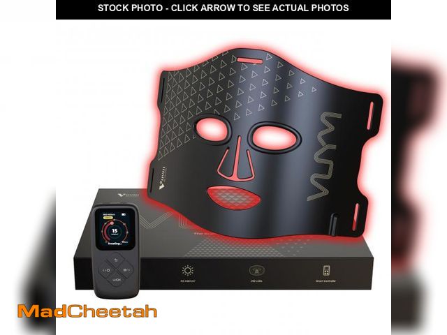 Lot 74-12183802 - VYM LED Face Mask Light Therapy: Portable Remote High-Energy Anti-Aging Skincare Device, 292 LEDs Pr...