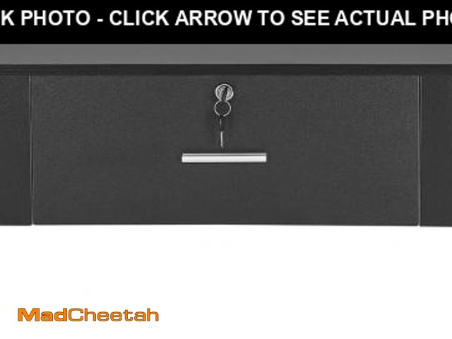 Lot 74-12448488 - VEVOR Wall Mount Styling Station, Hair Barber Table with 3 Hair Dryer Holders, One Lockable Drawer, ...