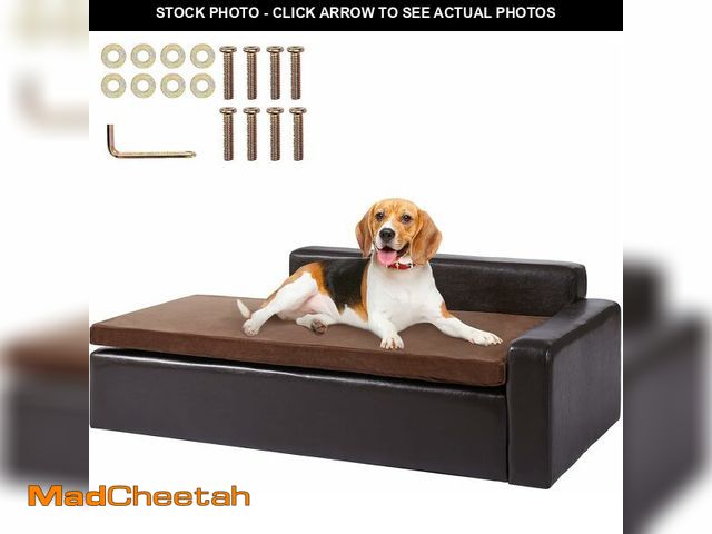 Lot 74-12695982 - VEVOR Dog Bed, Dog Couch for Small Dogs and Cats, Leather Pet Sofa and Chair, 60 lbs Load Capacity, ...