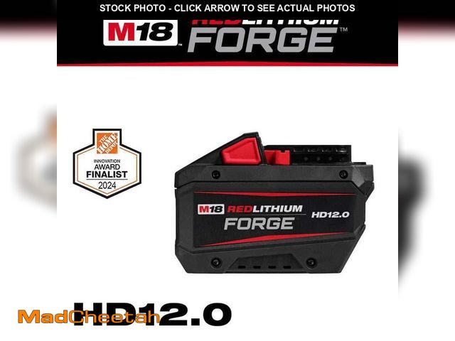 Lot 74-14247145 - Milwaukee M18 18V Lithium-Ion REDLITHIUM FORGE HD 12.0 Ah Battery Pack - UNUSED