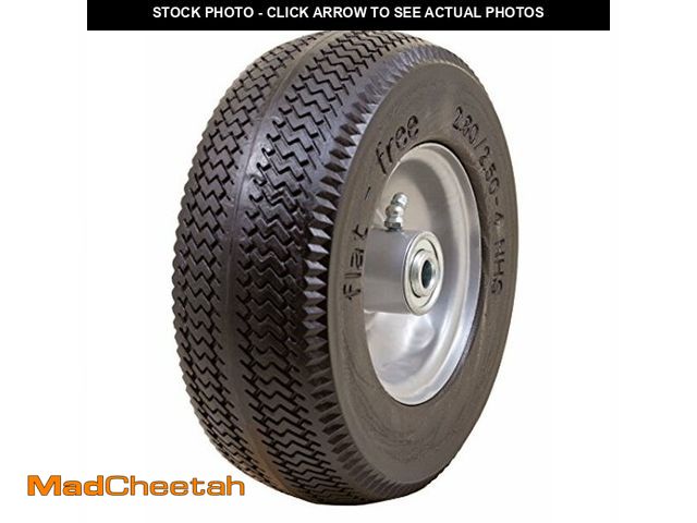 Lot 74-12695742 - Marathon 00026 Flat Free 2.80/2.50-4 Tire and Wheel Assembly, 3" Centered Hub, 1/2" Ball Bearings, R...