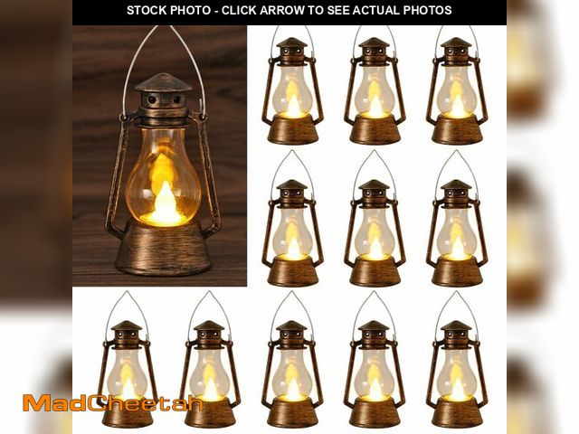 Lot 74-13627177 - LJQizn 12Pcs LED Mini Vintage Lanterns Decor Indoor Decorative Outdoor Hanging Lantern Decorative Sm...