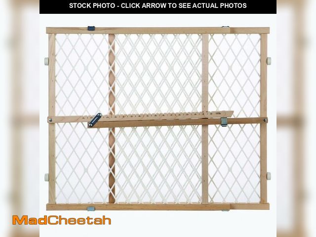 Lot 74-14068426 - Toddleroo by North States - Diamond Mesh Wooden Baby Gate: Pressure Mounted Baby Gate for Doorways -...