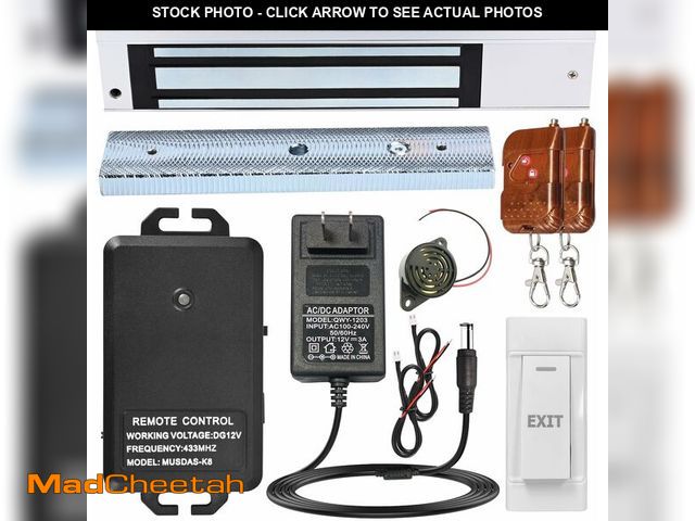 Lot 74-14330679 - Access Control System with Remote Control Ã¢â¬â 600lbs Magnetic Door Lock Kit, 12V Fail Safe NC M...