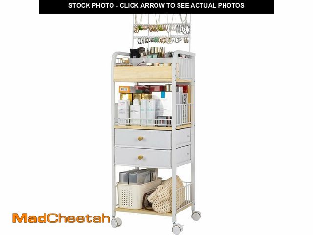 Lot 74-14274474 - YGJT Makeup Organizer, Floor Skincare Cosmetics Organizer with Drawers, Jewelry Organizers and Stora...