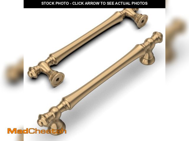 Lot 74-14472899 - Amerdeco 6 Pack Champagne Bronze Cabinet Pulls 5 Inch(128mm) Hole Center Cabinet Hardware Kitchen Ca...