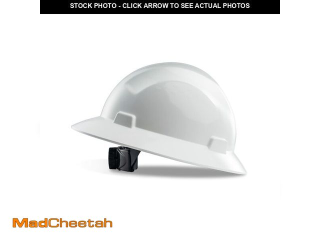 Lot 74-14269323 - LANON White Full Brim Hard Hat, OSHA Construction Work Approved, HDPE Safety Helmet with 4 Point Adj...