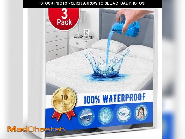 Lot 74-12302486 - 3 Pack Full Size Mattress Protector Waterproof Mattress Protector Full Mattress Pad Cover Noiseless,...