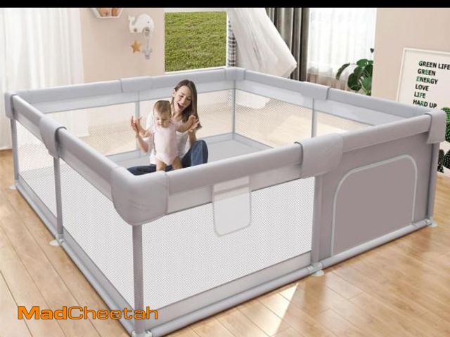 Lot 74-12124692 - Hiaksedt Baby Playpen 50x50 Inch, Play Pens for Babies and Toddlers Baby Fence Baby Play Yards for I...
