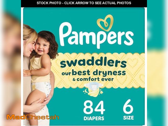 Lot 74-14582038 - Swaddlers Diapers, Size 6 (23-44 lbs), 84 Count, Fragrance Free, Hypoallergenic, Absorbent, Pediatri...