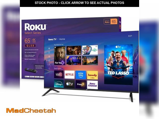 Lot 74-14611804 - Roku 65-Inch Select Series Smart TV 2026-4K QLED TV - Roku TV - USED