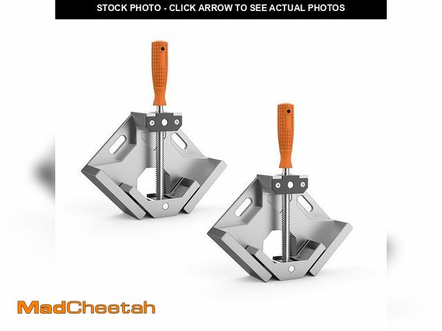Lot 74-14335260 - huachuanghc Corner Clamp, 4pcs 90 Degree Right Angle Clamp with Adjustable Aluminum Alloy Swing Jaw,...