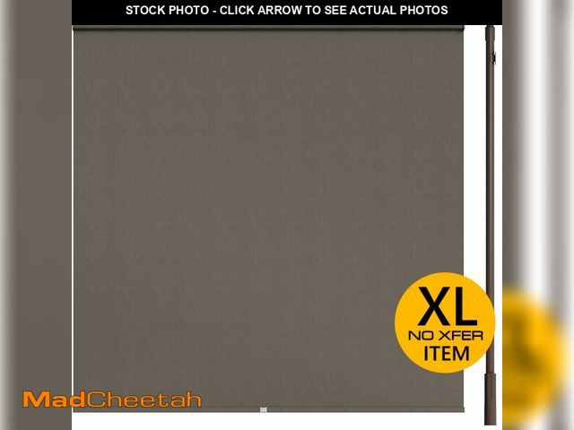 Lot 74-13070613 - May in Color Outdoor Roller Shades, 420GSM 95% Blackout Cordless Patio Roller Blinds with Pole, 8'Wx...