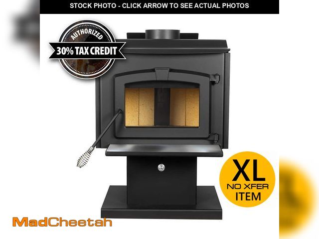 Lot 74-12553814 - 1,800 sq. ft. EPA Certified Wood Stove with Stainless Steel Ash Lip and Blower - UNUSED