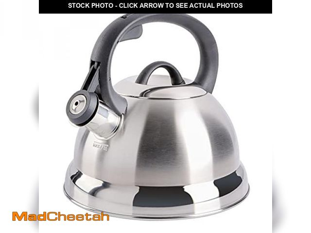 Lot 74-12137906 - Mr. Coffee Flintshire Stainless Steel Whistling Tea Kettle, 1.75-Quart, Brushed Satin - UNUSED