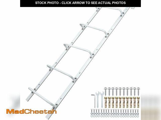 Lot 74-12688901 - Zwinz 5-Rung Window Well Ladder Hooked, Heavy Duty Steel Fire Escape Ladder, Powder-Coated Basement ...