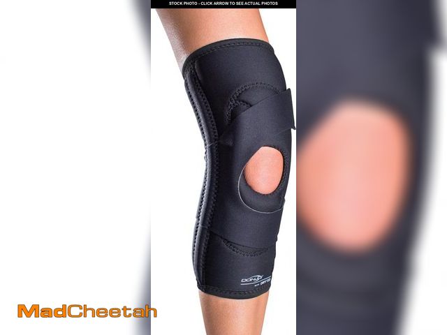 Lot 74-12215026 - DonJoy Lateral J Patella Knee Support Brace Without Hinge: Drytex, Left Leg, Large - USED
