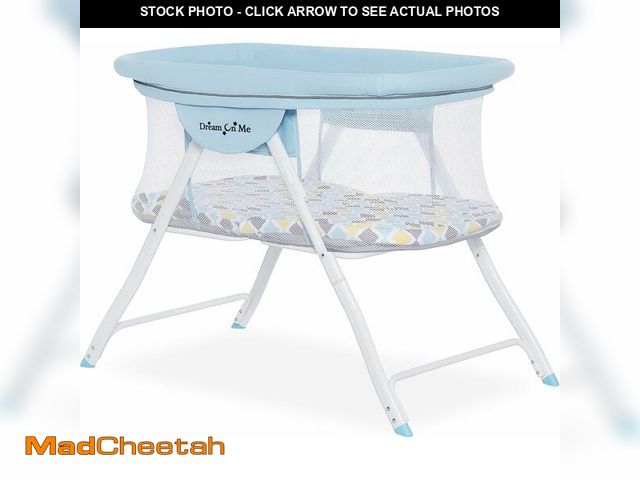 Lot 74-13793941 - Dream On Me Poppy Traveler Portable Baby Bassinet, Breathable Mesh Airflow Panels, Compact and Light...