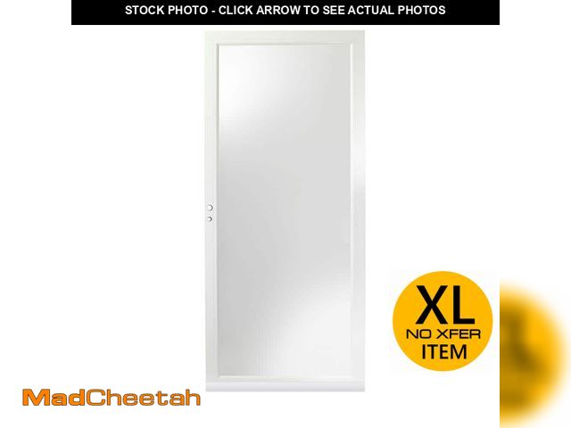 Lot 74-13021424 - Andersen 3000 Series 36 in. x 80 in. White Left-Hand Full View Interchangeable Aluminum Storm Door -...