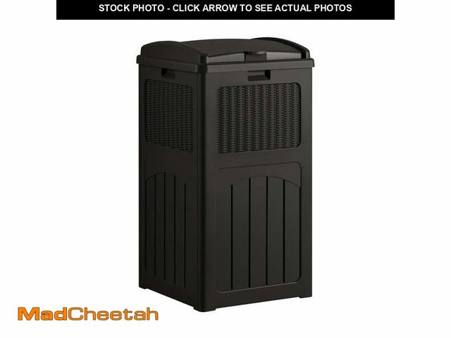 Lot 74-12678583 - Homall Homes 36 Gallon Trash Can Plastic Kitchen Trash Can,Black - USED