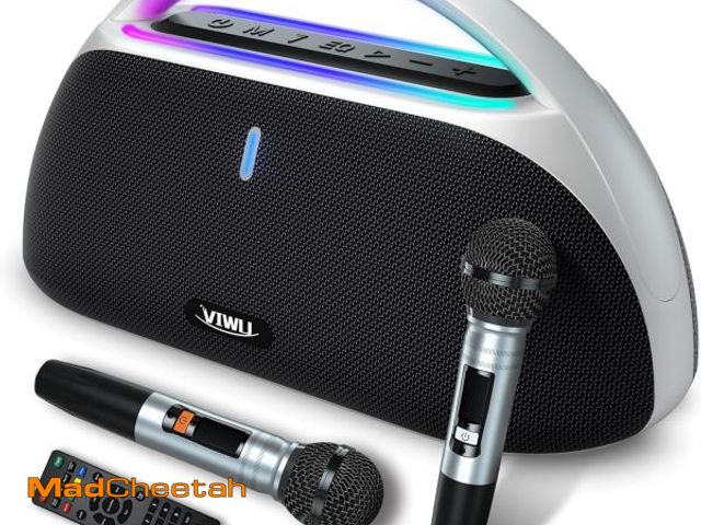 Lot 74-11910597 - VIWU Karaoke Machine for Adults, 100W Portable Bluetooth 5.3 Party Speaker with 2 Wireless Microphon...