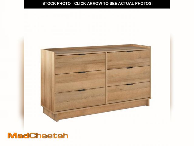 Lot 74-12152949 - Prepac Simply Modern 6-Drawer Double Dresser for Bedroom, Chest of Drawers, Modern Bedroom Furniture...