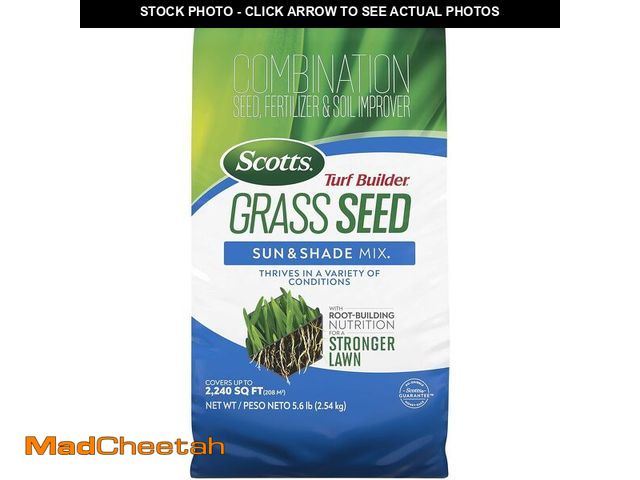 Lot 74-13733988 - Scotts Turf Builder Grass Seed Sun and Shade Mix - Grass Seed Plus Lawn Fertilizer and Soil Improver...