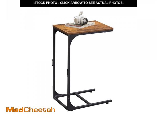 Lot 74-12222445 - WLIVE C Shaped End Table, Small Couch Side Tables with Metal Frame That Slide Under, Sofa Table TV T...