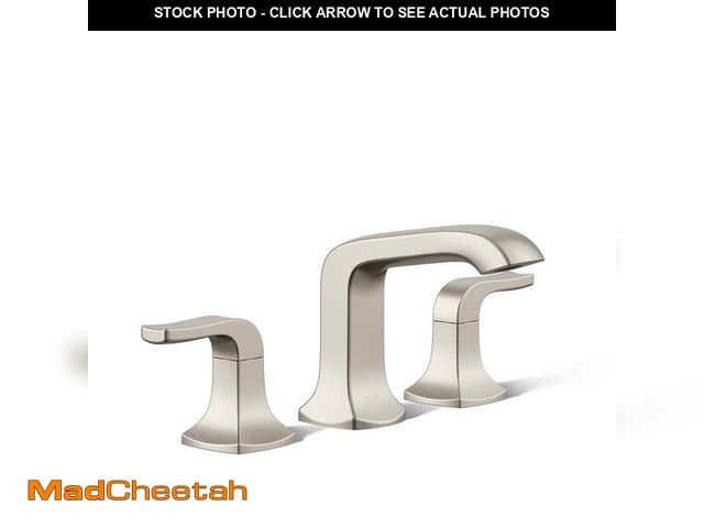 Lot 74-14315861 - KOHLER Rubicon 8 in. Widespread Double Handle Bathroom Faucet in Vibrant Brushed Nickel - UNUSED
