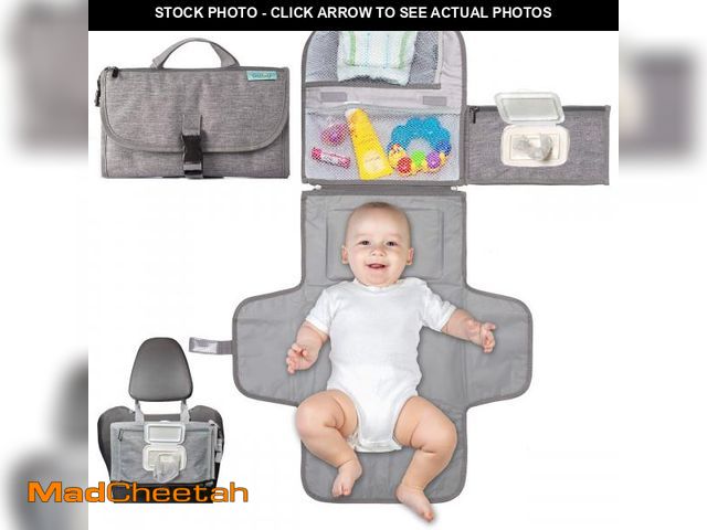 Lot 74-12308967 - Kopi Baby Portable Diaper Changing Pad - Baby Diaper Changer Travel Bag with Wipes Pocket, Smart Des...