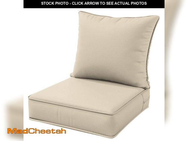 Lot 74-14115584 - WNP 22 in. x 22 in. x 4 in. Square Outdoor Deep Seating Cushion Set Seat and Back Cushion for Lounge...