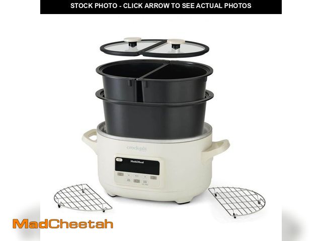 Lot 74-12659518 - Crock-Pot 8 qt. Oat Milk Slow Cooker with Multicooker and 8 qt. Cooking Pot - UNUSED
